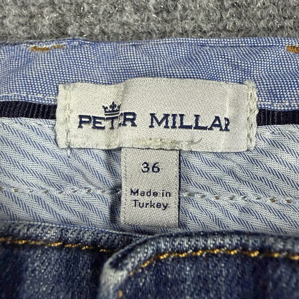 Peter Millar Jeans Mens 36x30 Blue Denim Stretch Straight Casual
